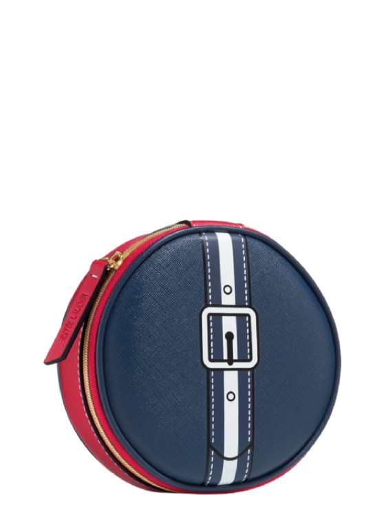 RED, NAVY, WITH SMALL ROUND COMPANION BAG SP20